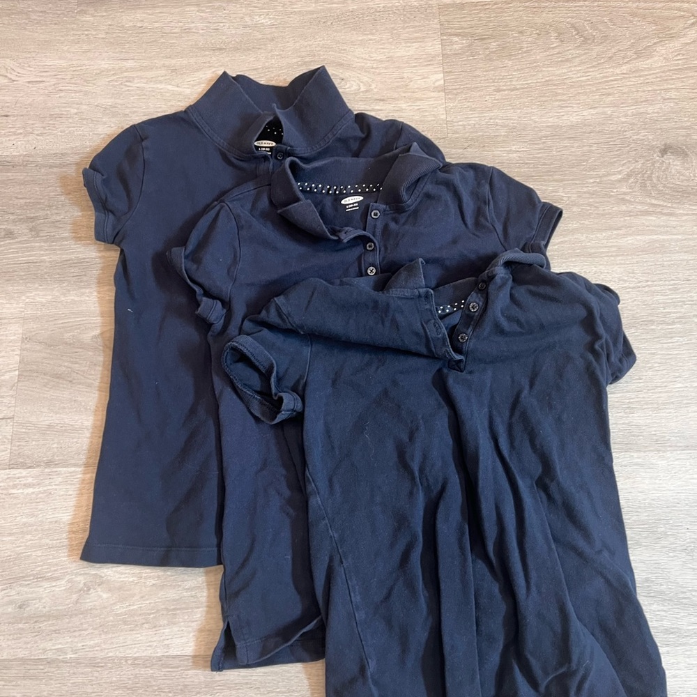 Old Navy Blue Polo Shirt Classic Casual Style